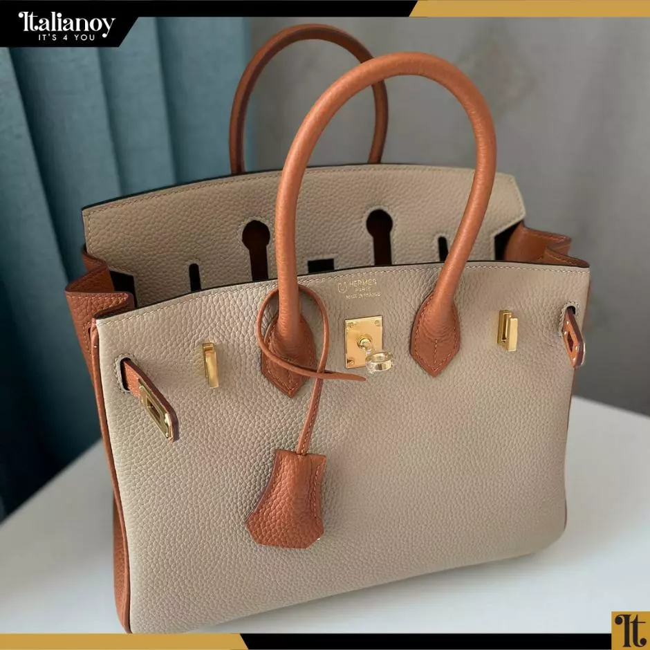 HERMES HERMES BIRKIN beige/orange
