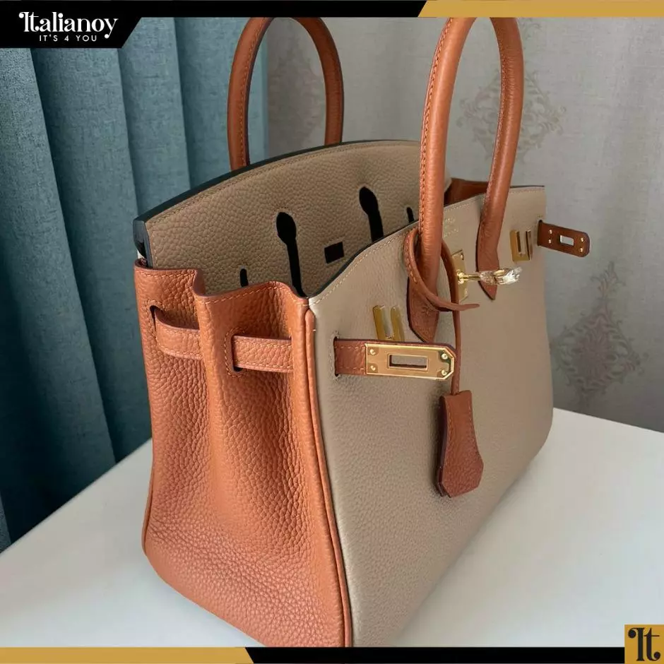 HERMES HERMES BIRKIN beige/orange