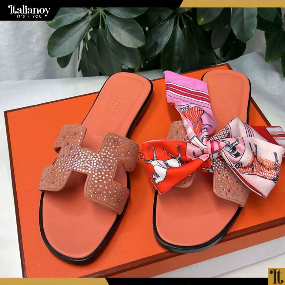 Hermes shoe with beads