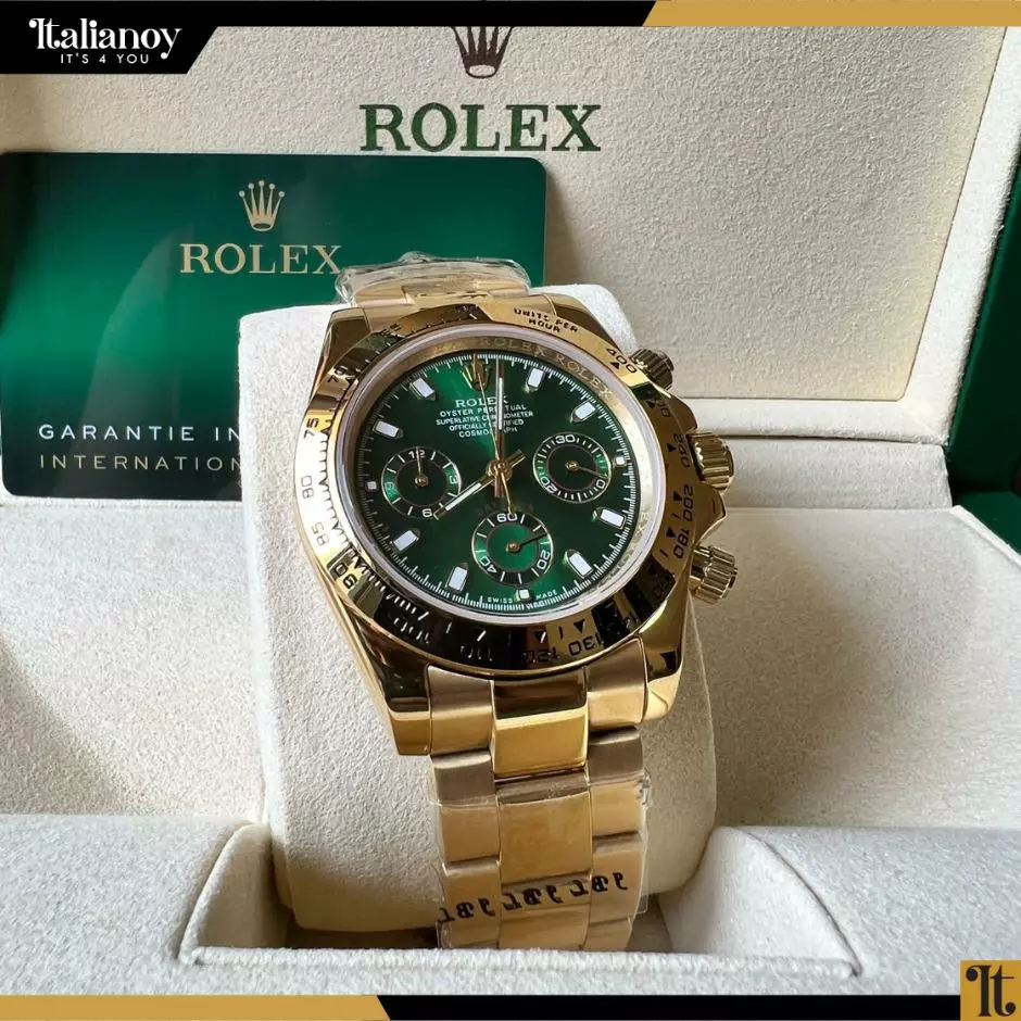 ROLEX COSMOGRAPH DAYTONA YELLOW GOLD GREEN DIAL