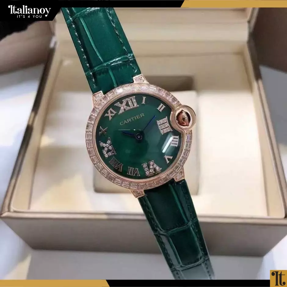 Ballon Blanc De Cartier Watch Green Dail