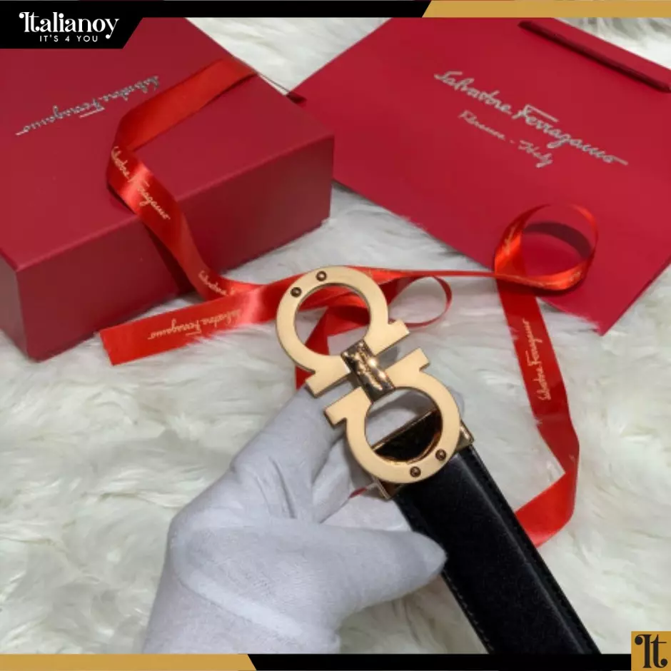 SALVATORE Ferragamo Reversible Gancini Belt gold