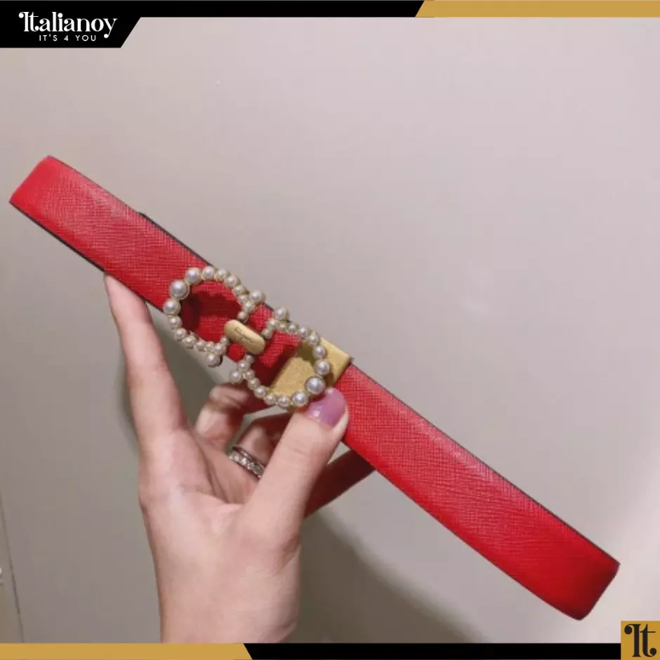 Ferragamo Reversible Gancini Belt red