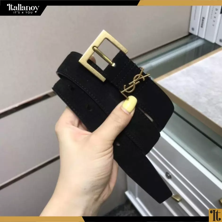 Saint Laurent Monogram Skinny Patent Leather Belt Nordstrom black