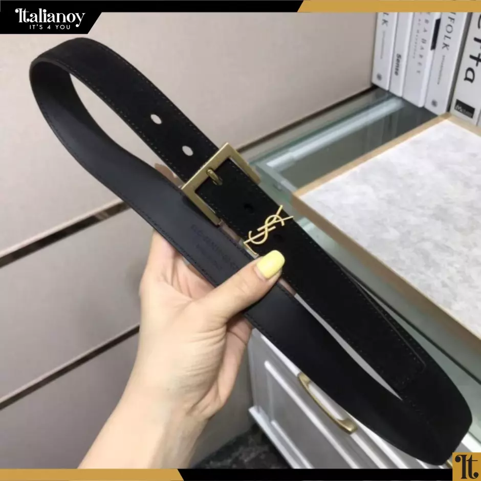 Saint Laurent Monogram Skinny Patent Leather Belt Nordstrom black