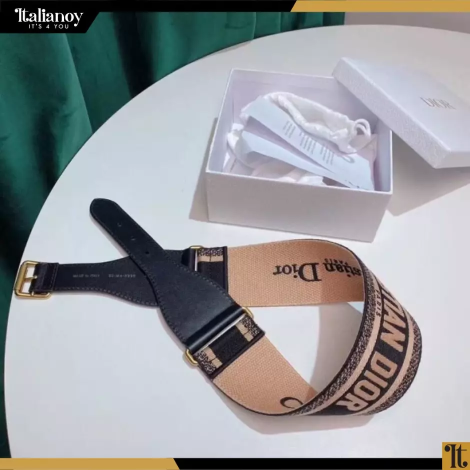 Christian Dior Navy Embroidered Strap