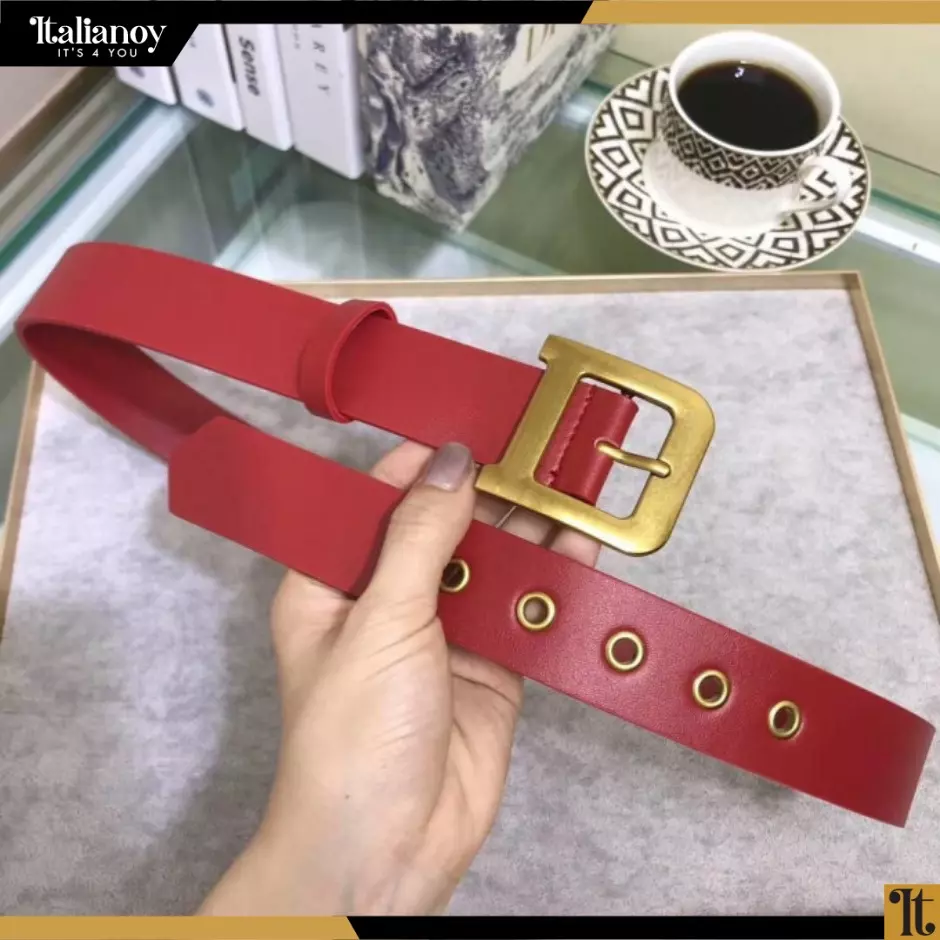 Diorquake Belt RED Smooth Calfskin, 55 MM | DIOR
