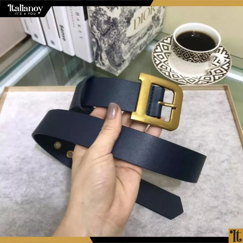 Diorquake Belt Black Smooth Calfskin, 55 MM | DIOR