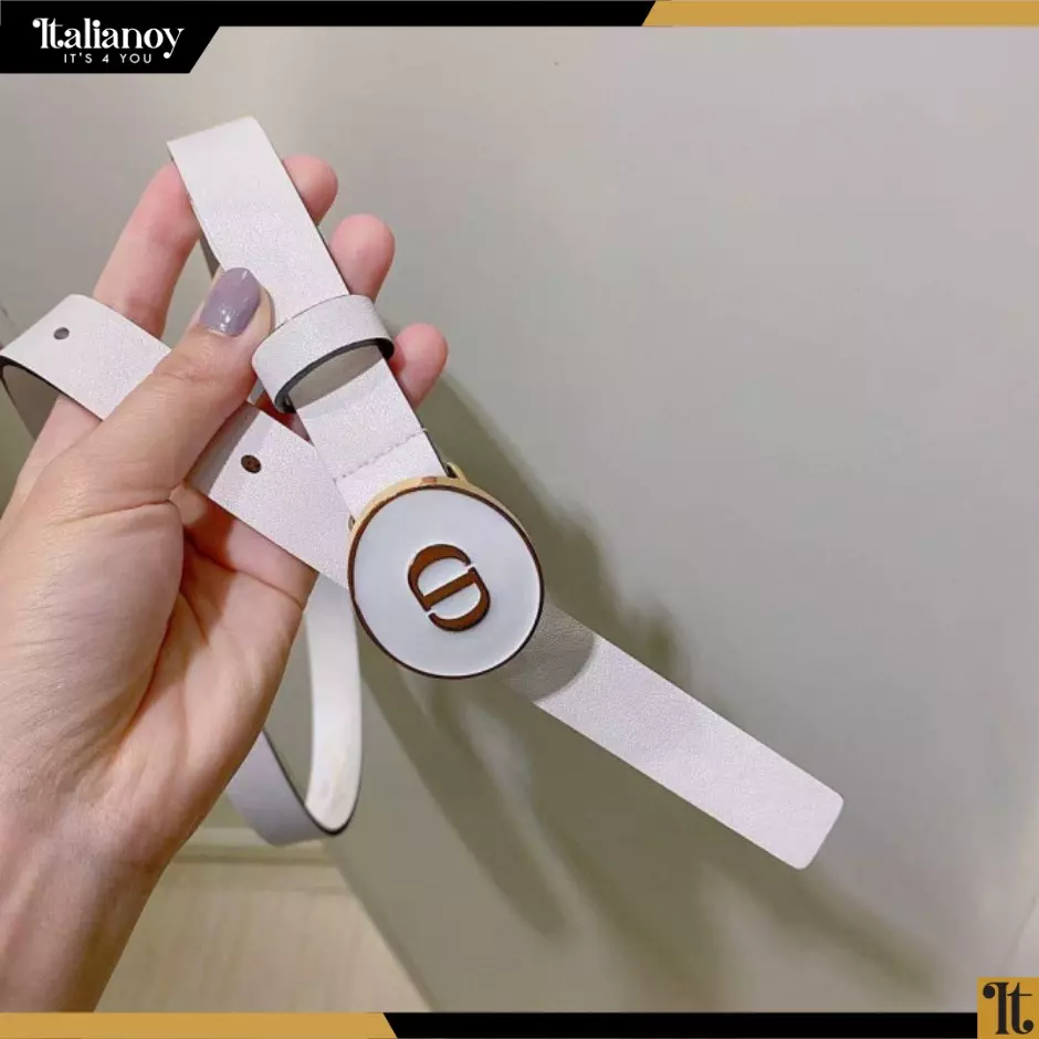 Dior Women Teddy-D Belt Smooth Calfskin-15 MM-White