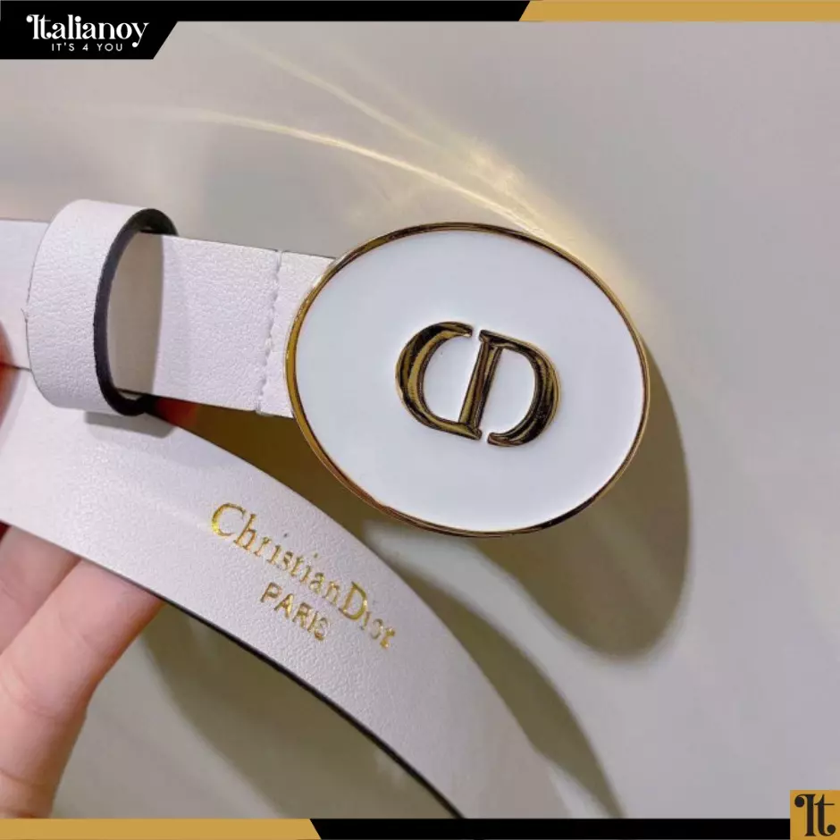 Dior Women Teddy-D Belt Smooth Calfskin-15 MM-White