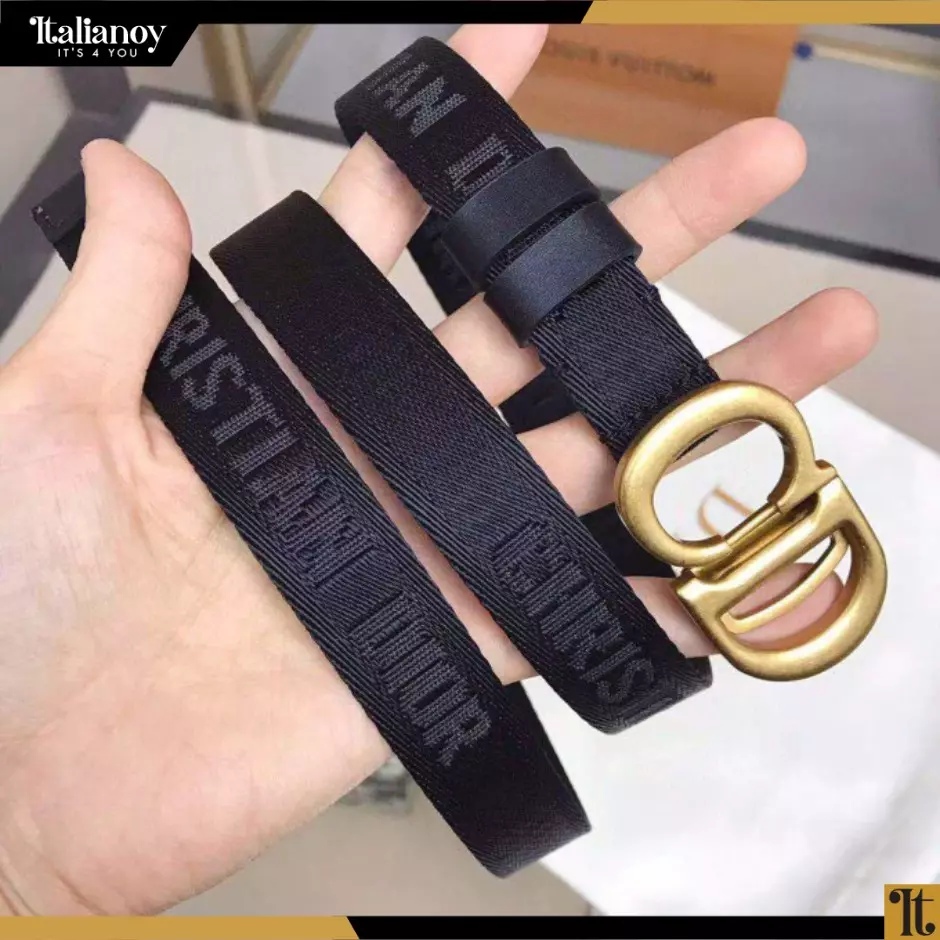 30 MONTAIGNE BELT black  Dior Oblique Jacquard, 35 MM