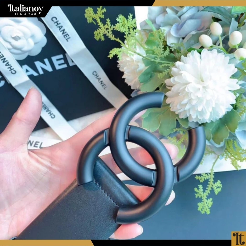 woman formal black artifical leather belt