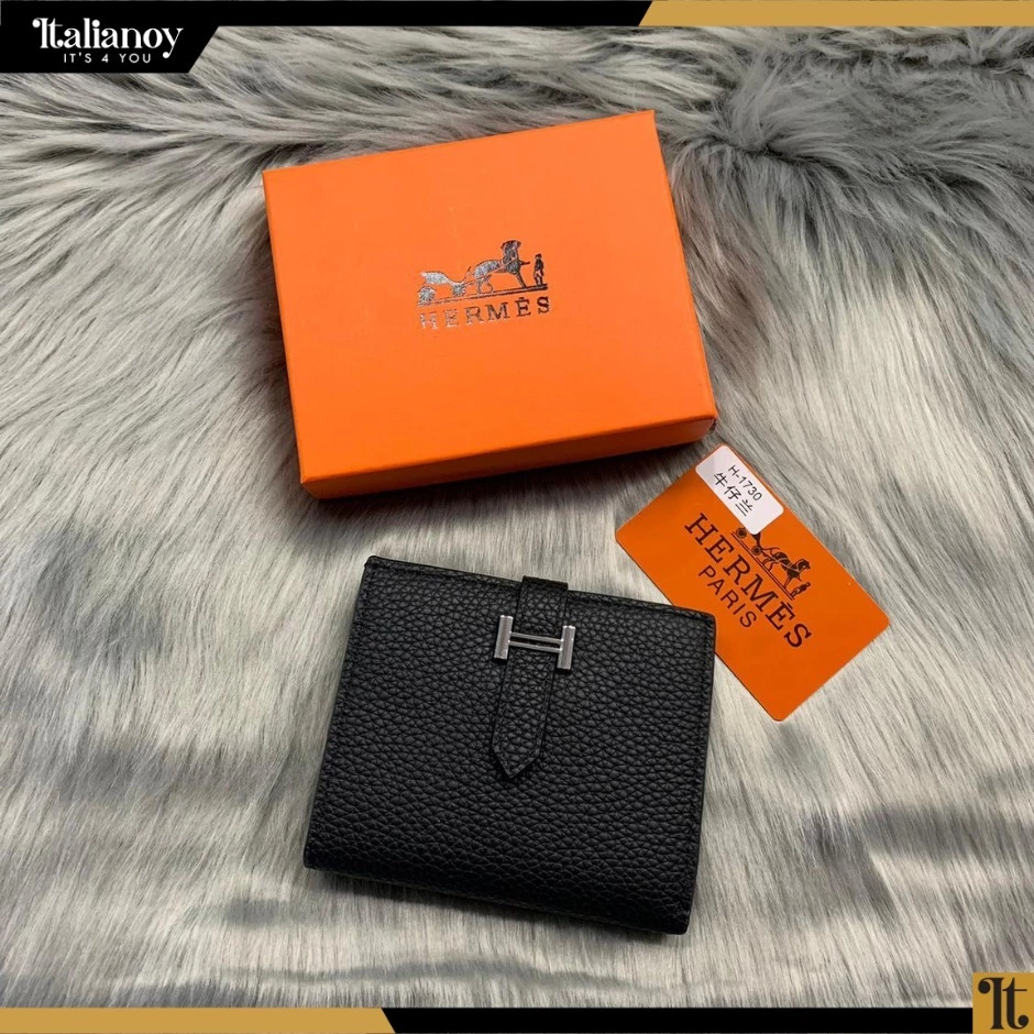 HERMES Epsom Mini Bearn Wallet BLACK