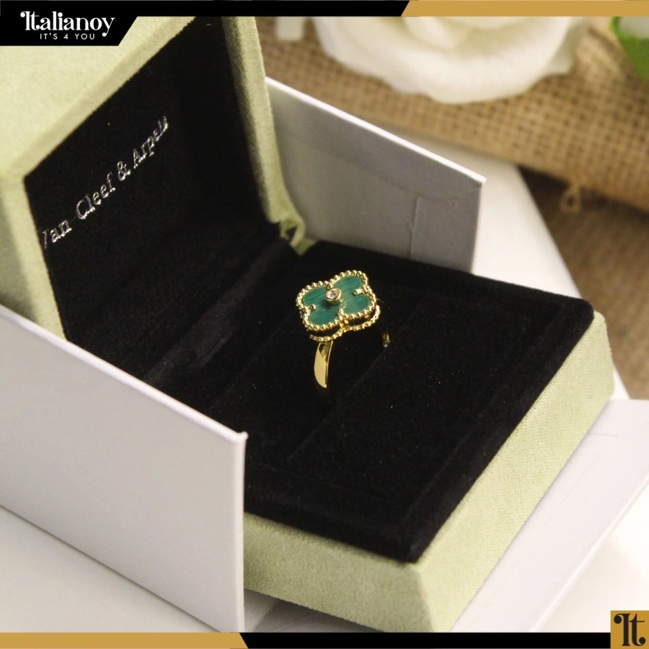 Vintage Alhambra Ring Green Gold