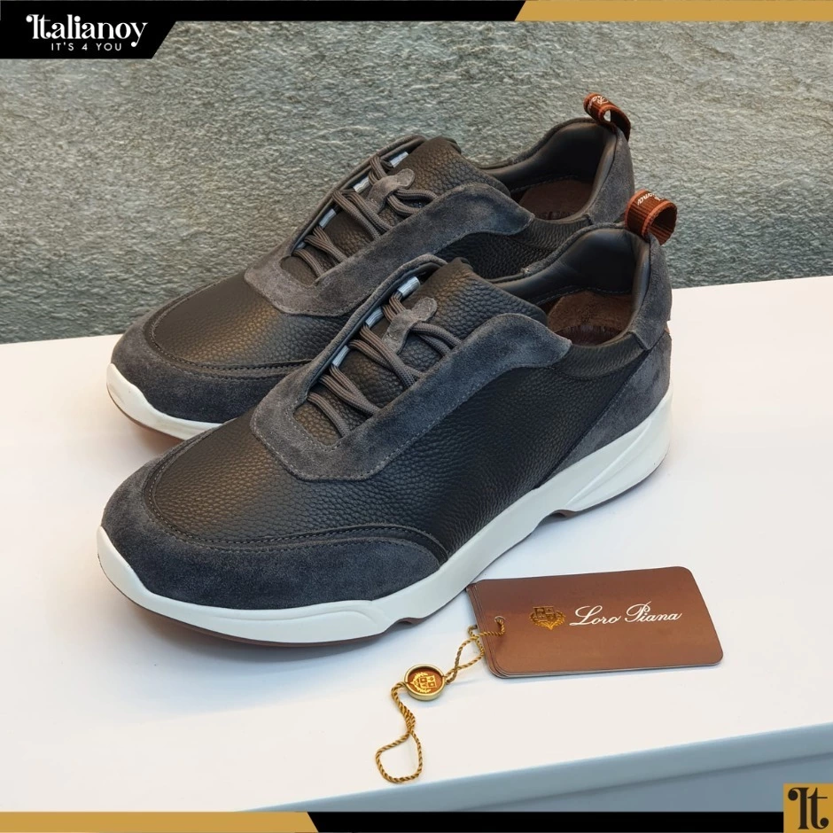 Week End Walk Sneakers Gray Leather