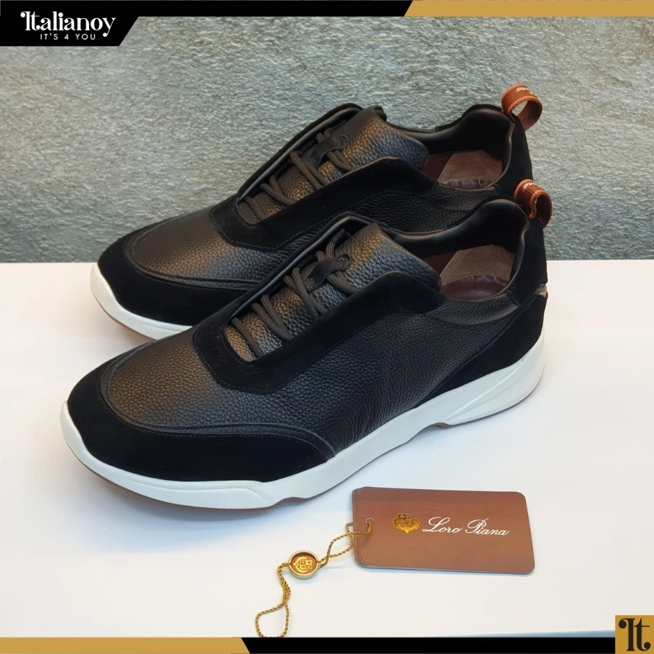Week End Walk Sneakers Black leather