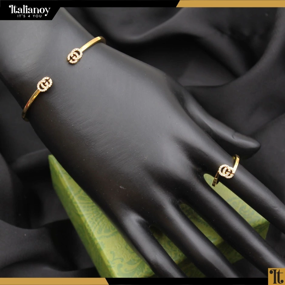 Gucci Gold Bracelet +Ring