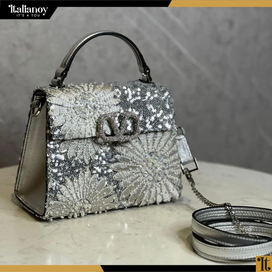 Locò Small Embellished Leather Shoulder Bag