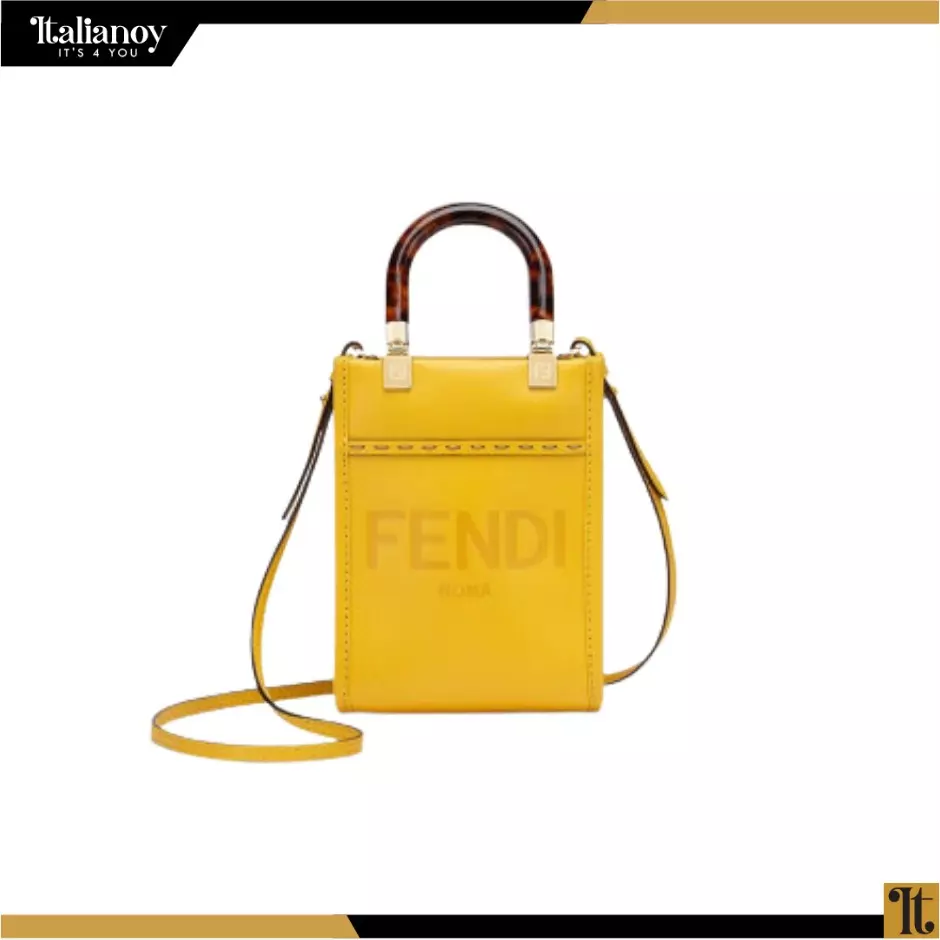 MINI SUNSHINE SHOPPER YELLOW LEATHER MINI-BAG