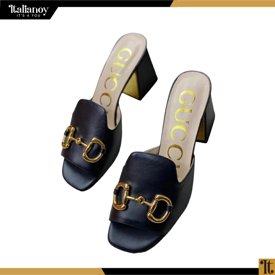 GUCCI Horsebit-detailed leather mules