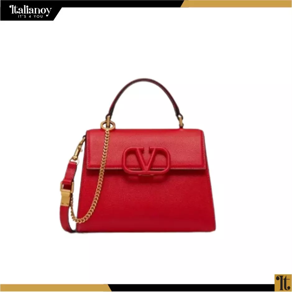 VALENTINO MINI VSLING GRAINY CALFSKIN HANDBAG OPTIC