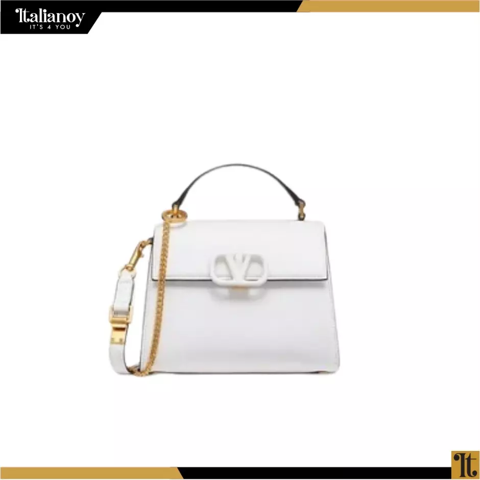 VALENTINO MINI VSLING GRAINY CALFSKIN HANDBAG OPTIC