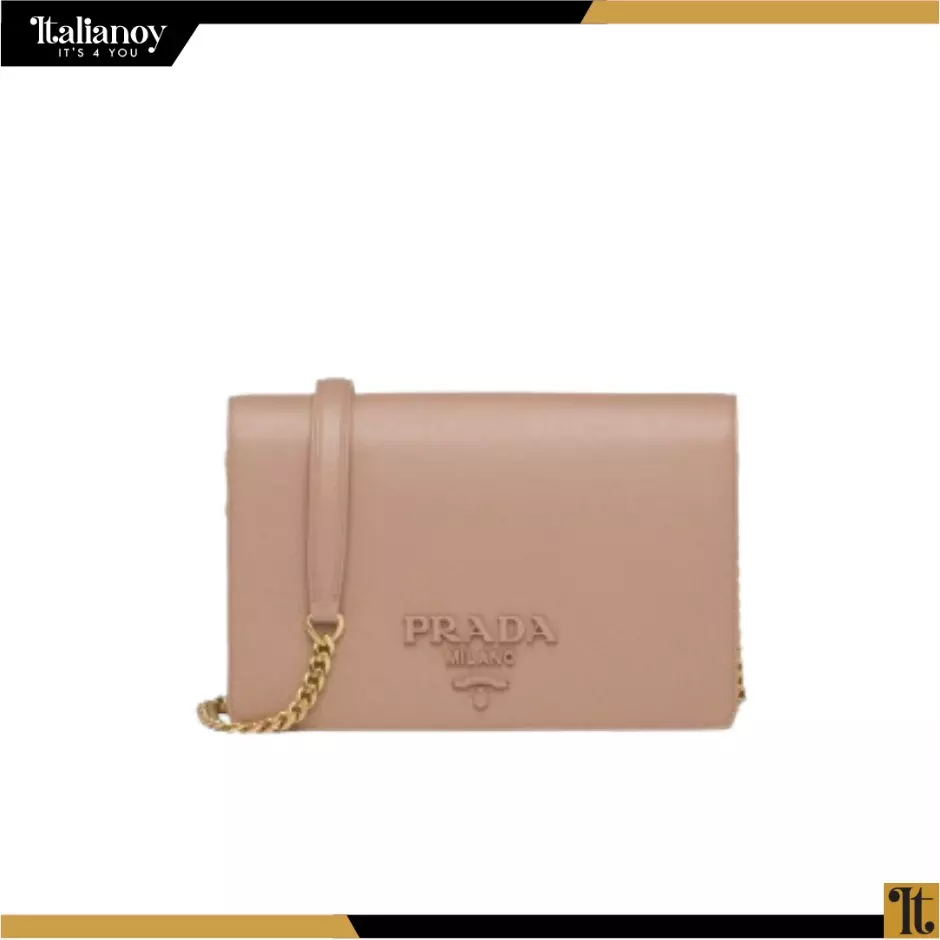 Prada Saffiano Leather Mini Bag Powder Beige