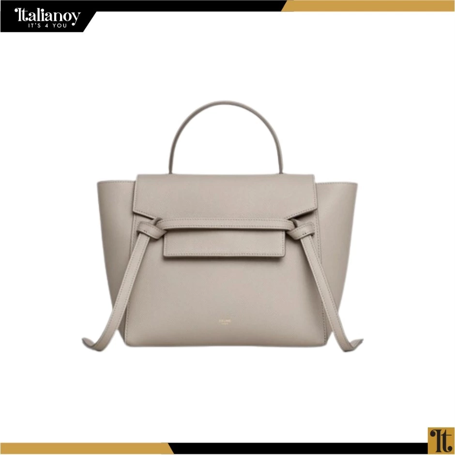 PICO BELT BAG IN GRAINED CALFSKIN LIGHT TAUPE