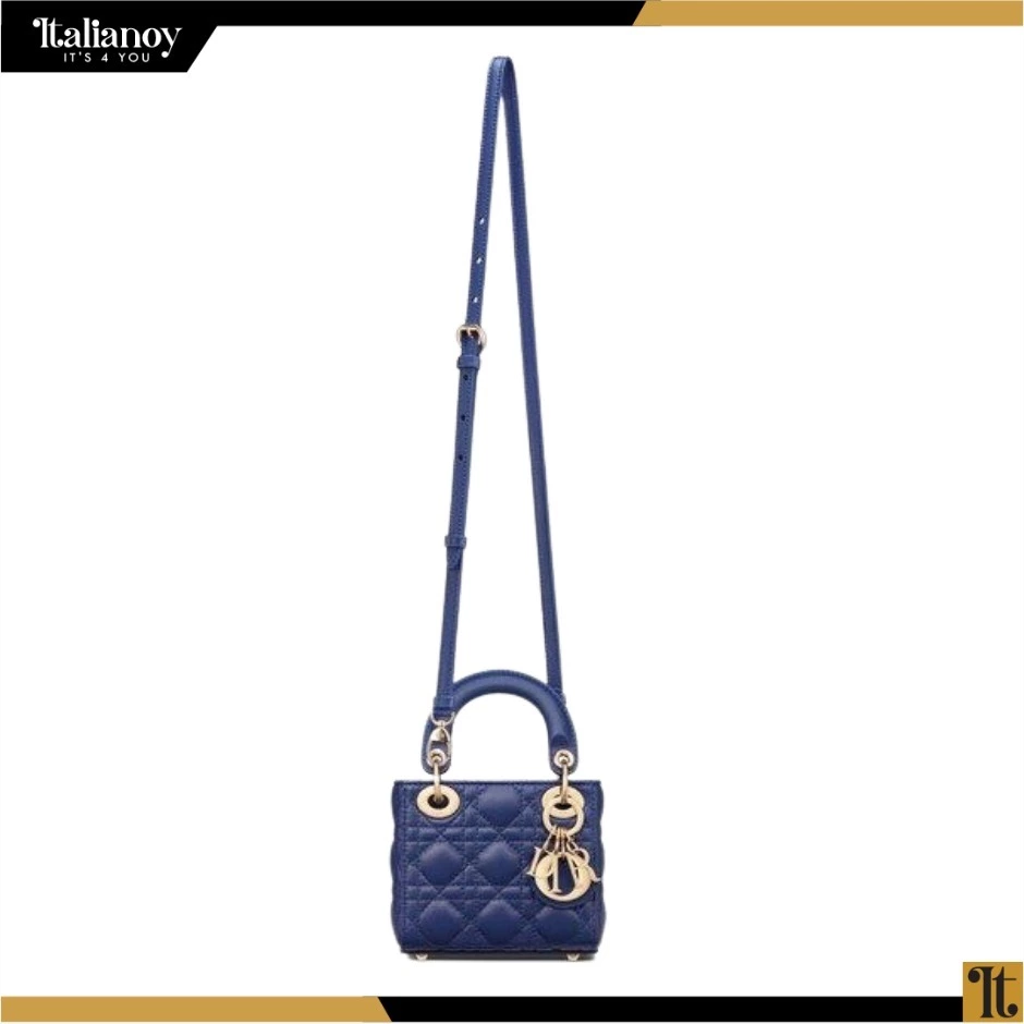 LADY DIOR MICRO BAG Royal Blue Cannage Lambskin
