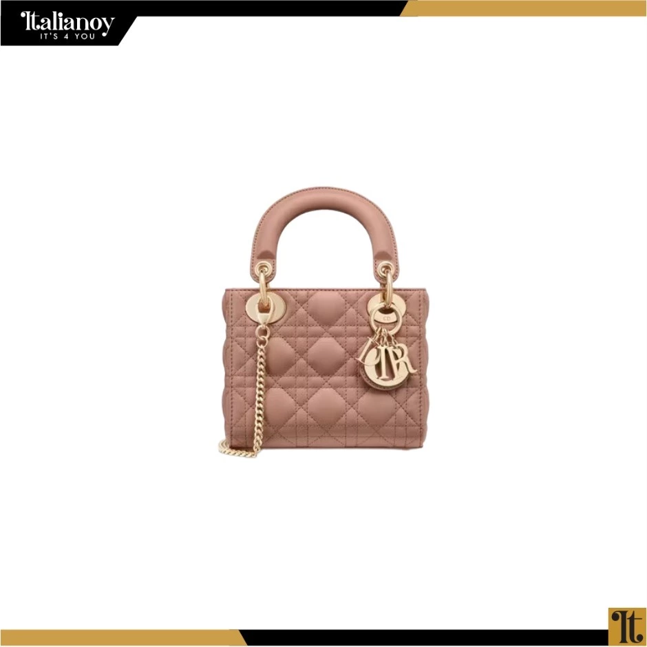 MINI LADY DIOR BAG Heritage Pink Cannage Lambskin