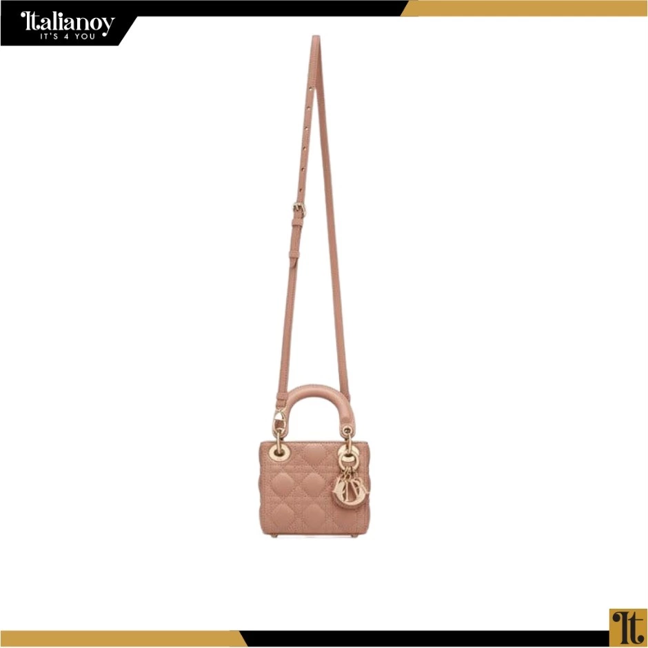 MINI LADY DIOR BAG Heritage Pink Cannage Lambskin
