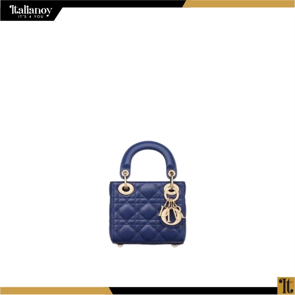 LADY DIOR MICRO BAG Royal Blue Cannage Lambskin