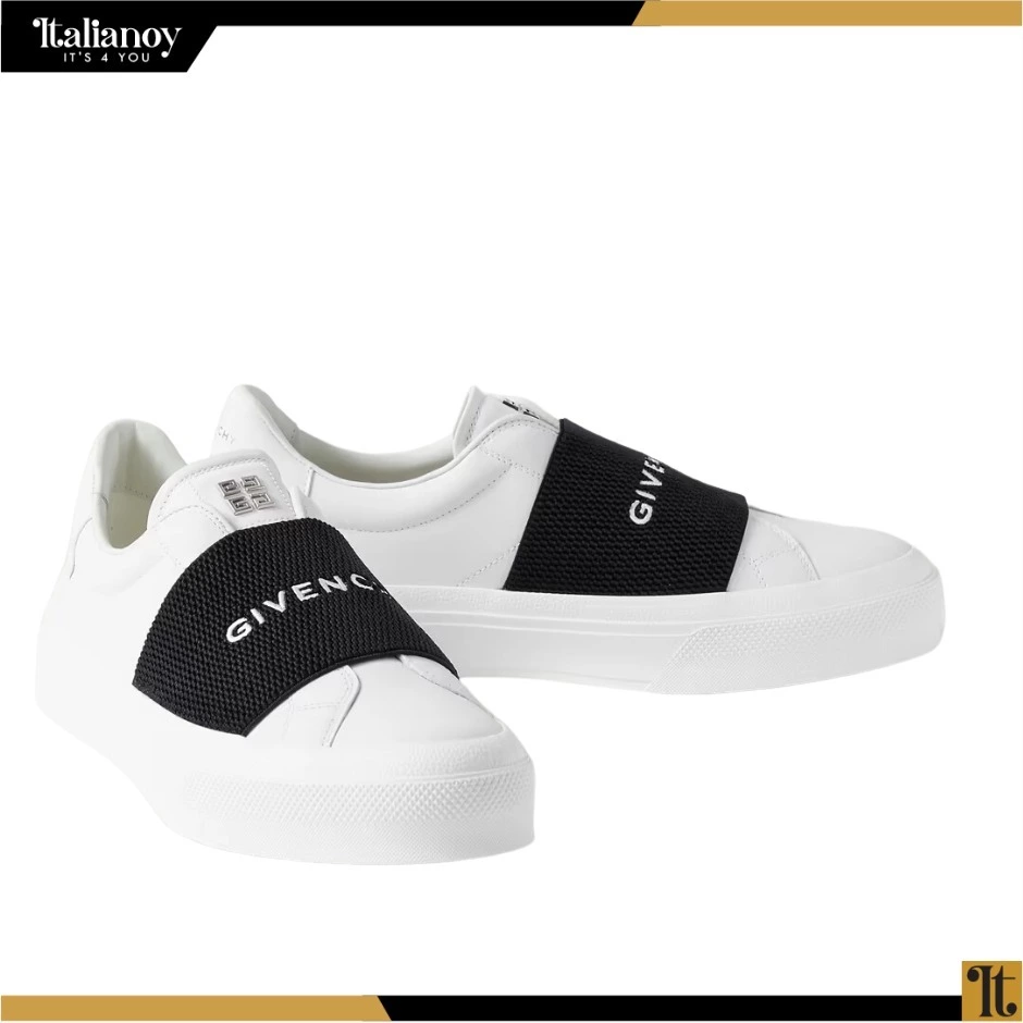 Givenchy White & Black City Court Slip-On Sneaker