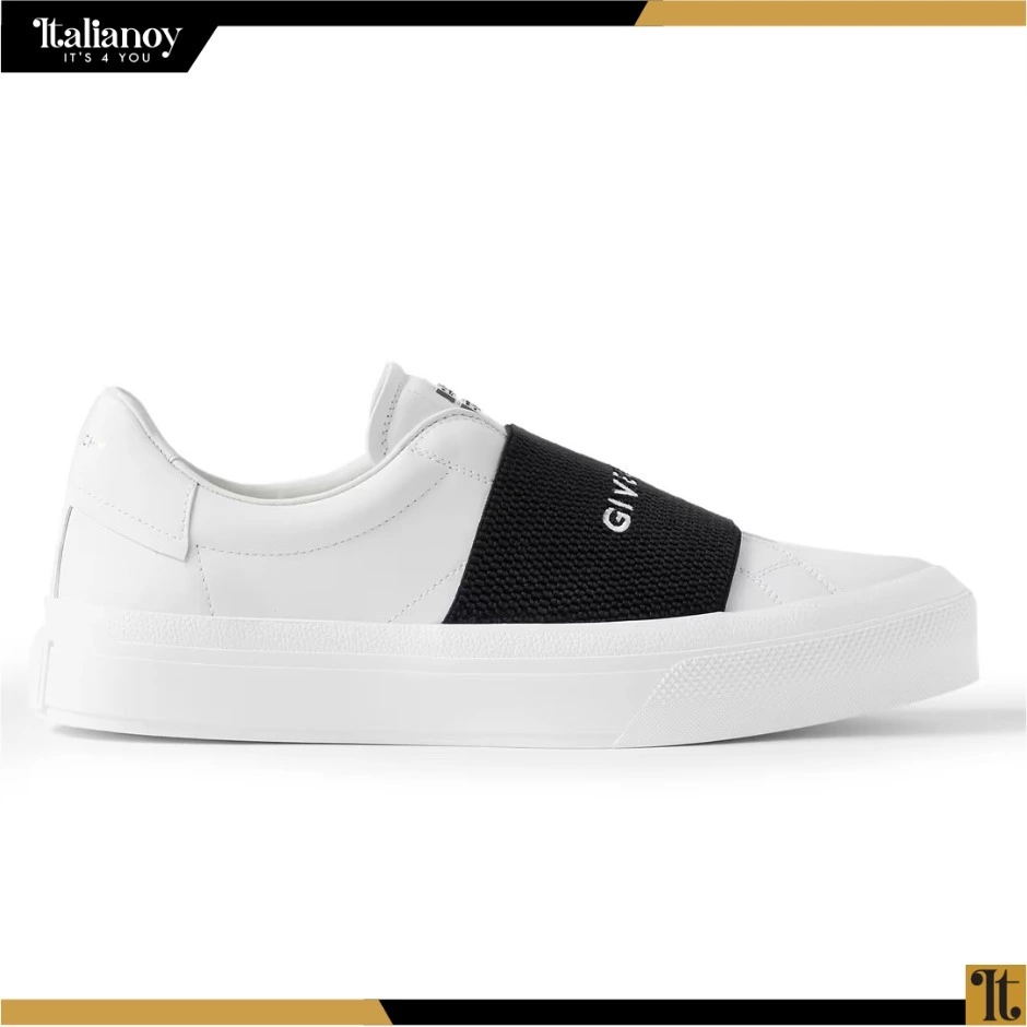 Givenchy White & Black City Court Slip-On Sneaker