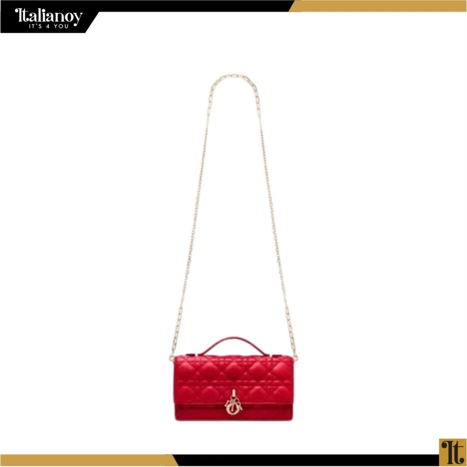 MISS DIOR MINI BAG Scarlet Red Cannage Lambskin