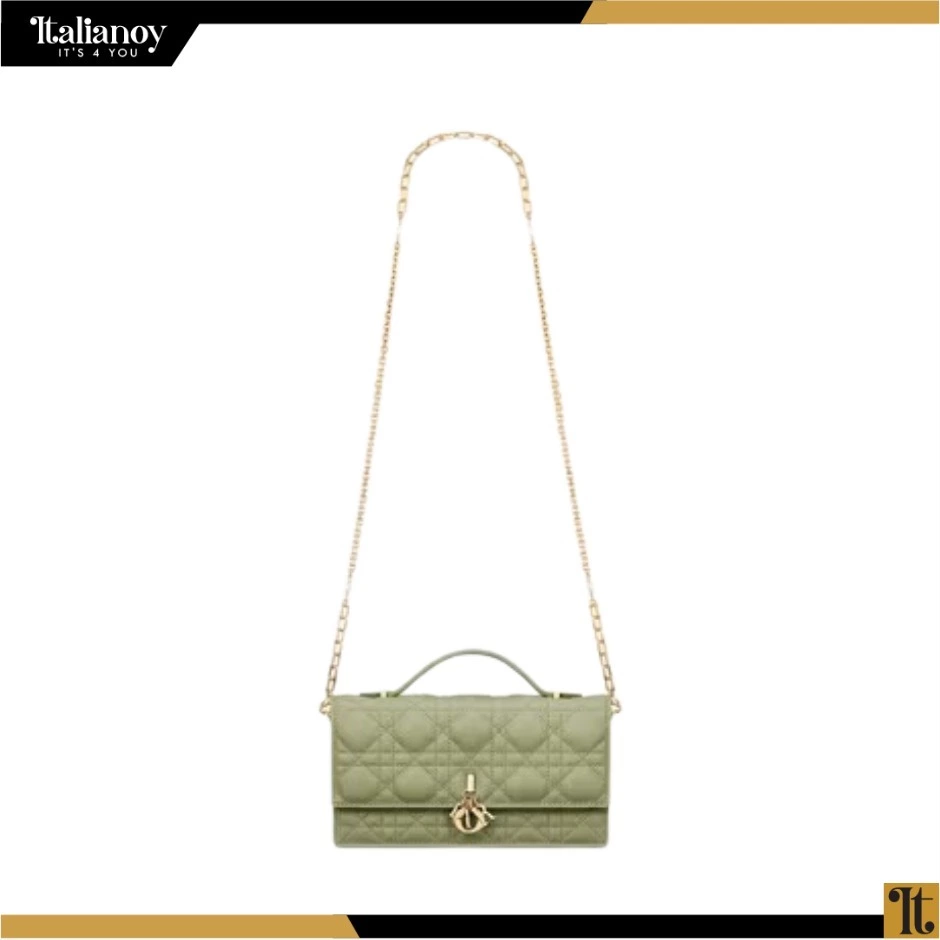 MISS DIOR MINI BAG Ethereal Green Cannage Lambskin