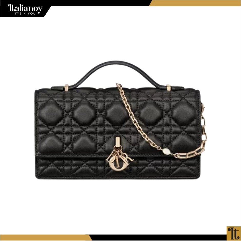 MISS DIOR MINI BAG Black Cannage Lambskin