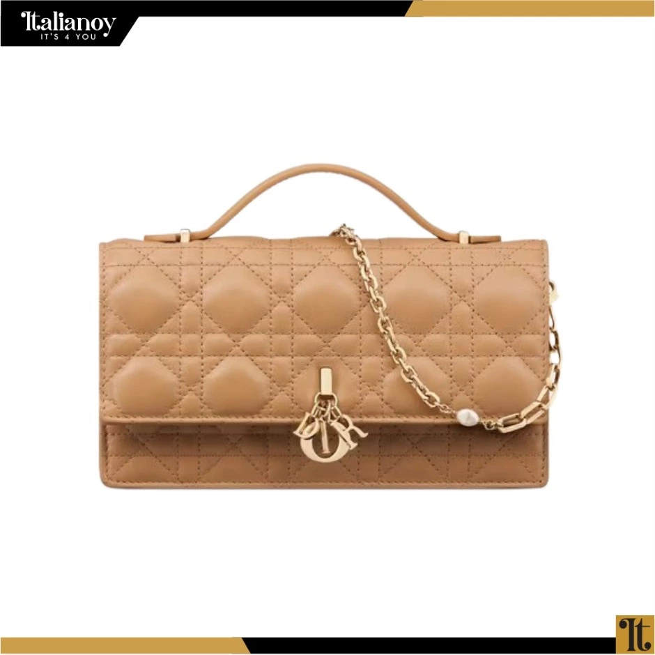MISS DIOR MINI BAG Medium Tan Cannage Lambskin