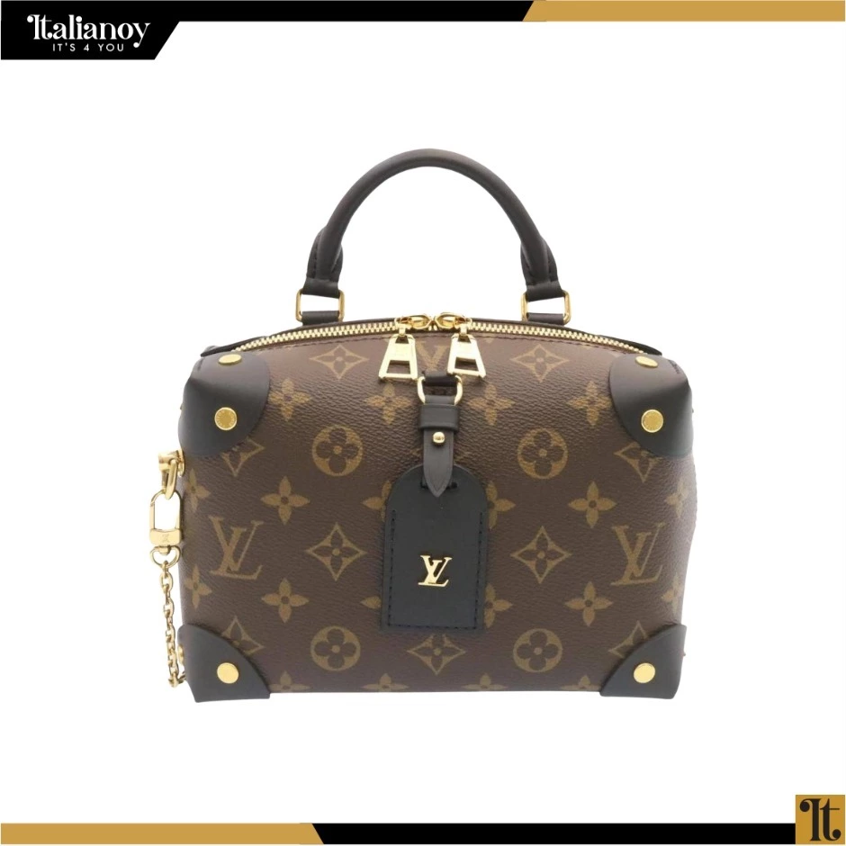 Louis Vuitton Monogram Petite Malle Souple Peach Black