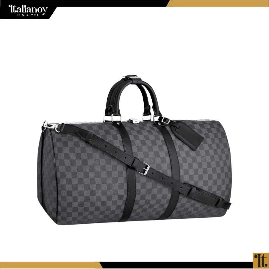 Louis Vuitton Damier Graphite Canvas Keepall Bandouliere 55 Bag
