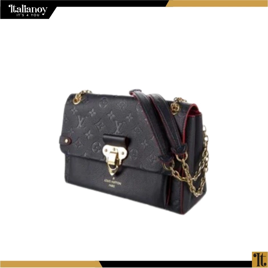 Louis Vuitton Empreinte Vavin Chain Wallet Black\Red