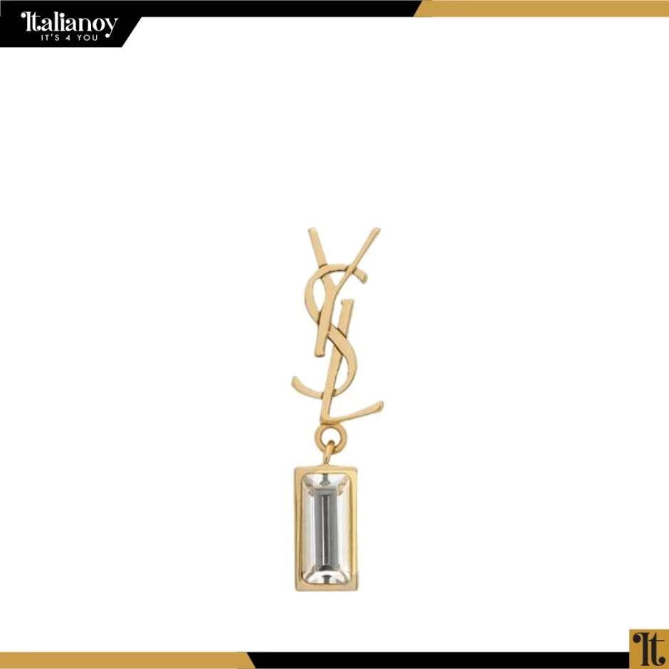 CASSANDRE SINGLE EARRING IN METAL AND RHINESTONES