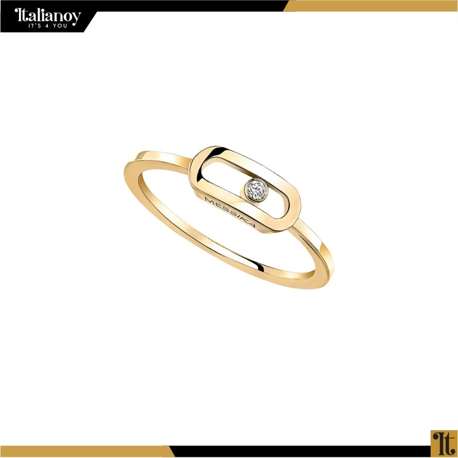 YELLOW GOLD RING MOVE UNO
