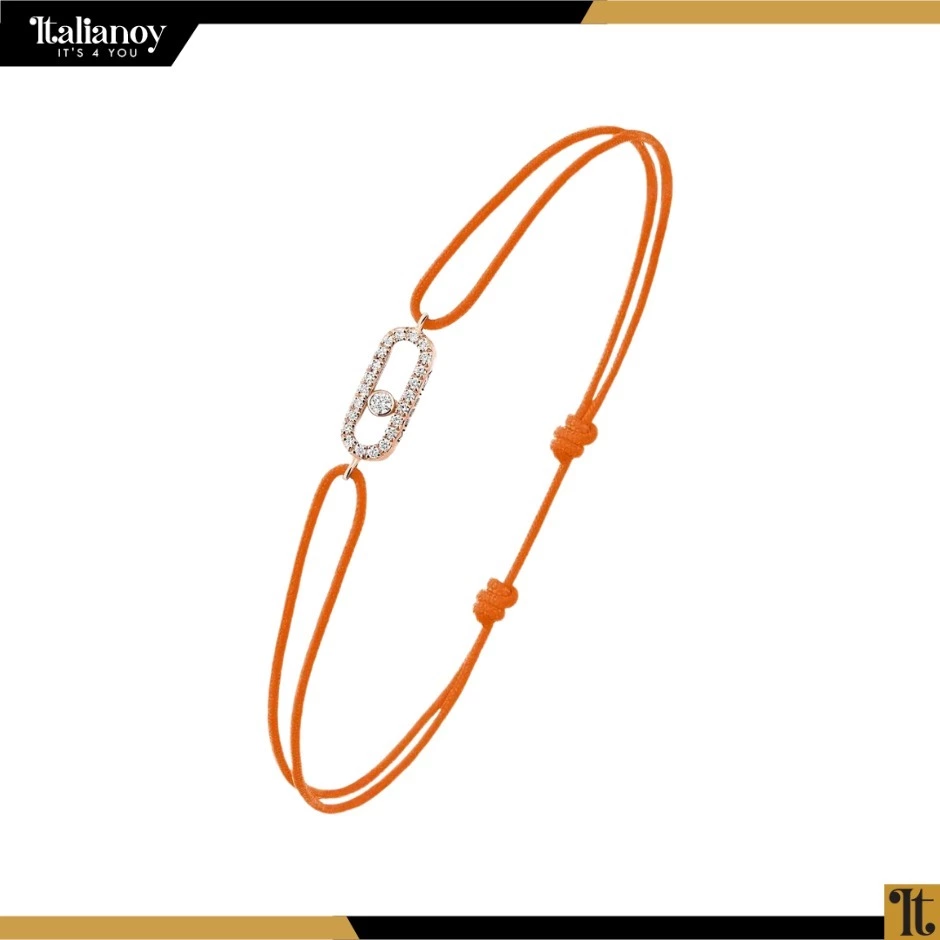Messika Move Uno Orange Cord Bracelet