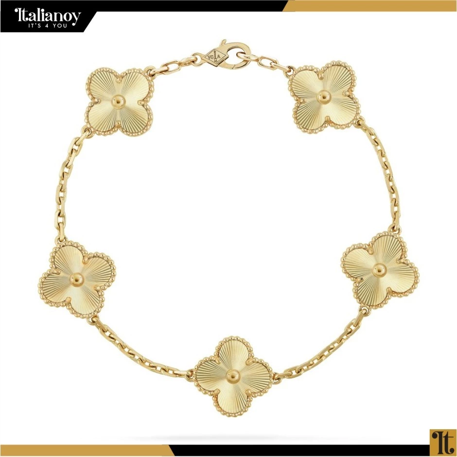 Vintage Alhambra Gold bracelet, 5 motifs