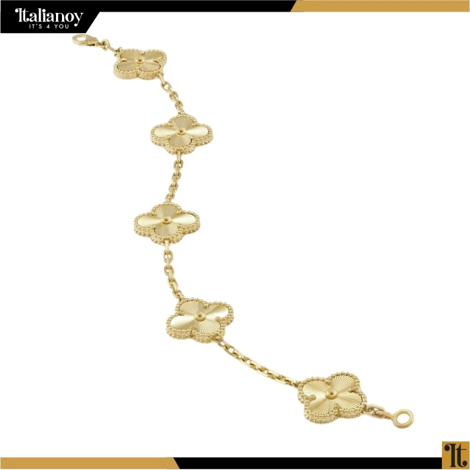 Vintage Alhambra Gold bracelet, 5 motifs