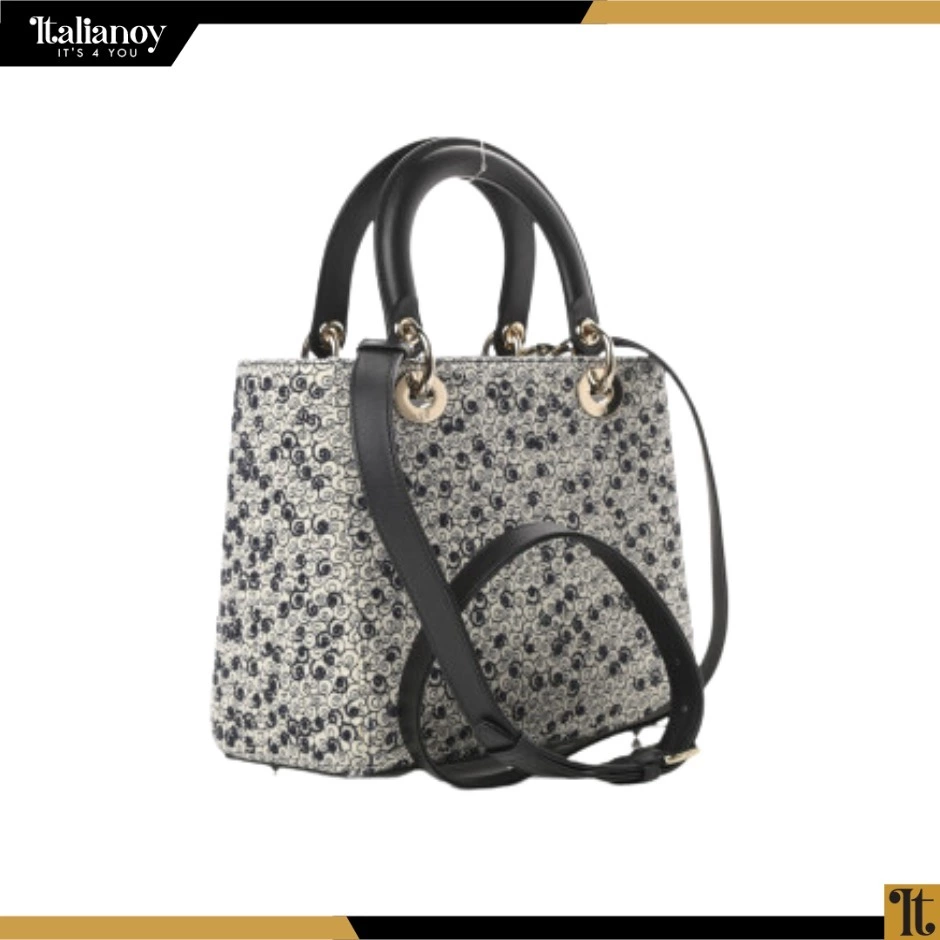 Christian Dior Tarot Lady Dior Bag Embellished Canvas Medium