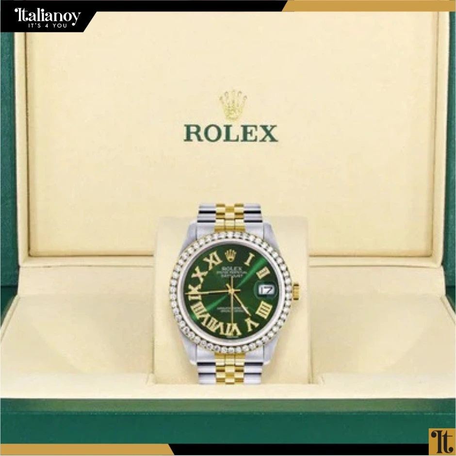 rolex datejust green dial 3