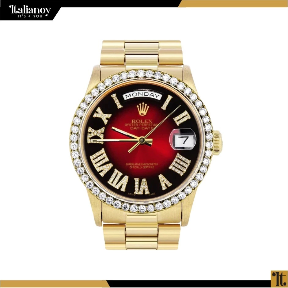 Rolex President Day-Date Watch Red