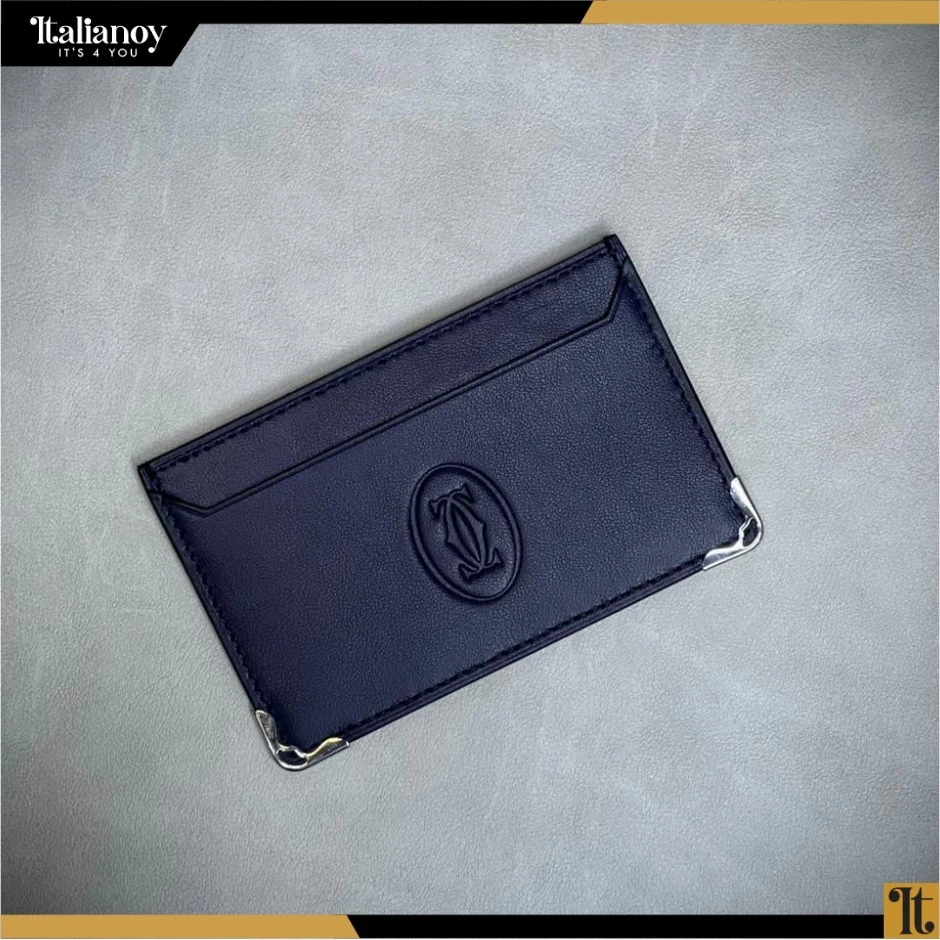 Must De Cartier Small Leather Goods, Card Holder Blue